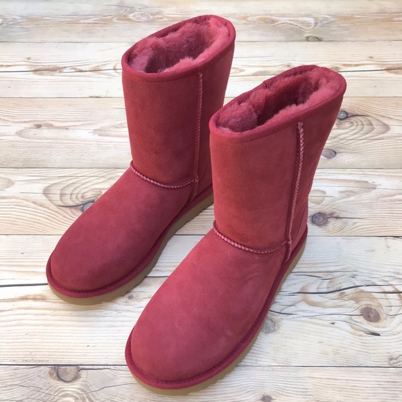 UGG Classic Short Suede Boots Sheepskin Lined - Picture 8 of 16